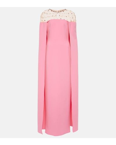Safiyaa Ambere Caped Gown - Pink