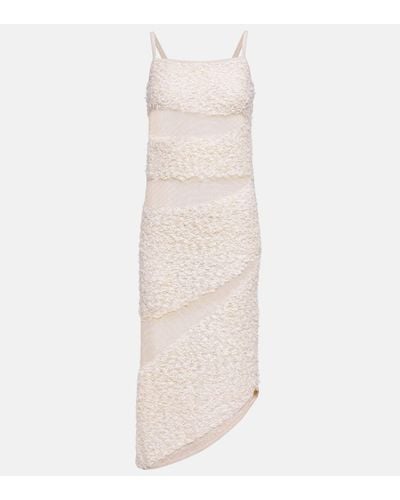 Dion Lee Panelled Linen-blend Gown - Natural