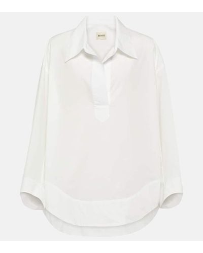 Khaite Camisa Melan en popelin de algodon - Blanco
