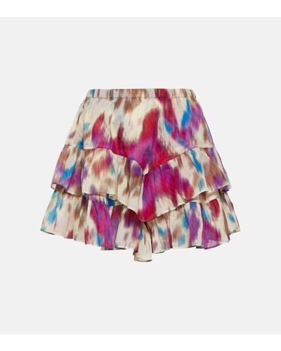 Isabel Marant Jocadia Printed Cotton Skort - White