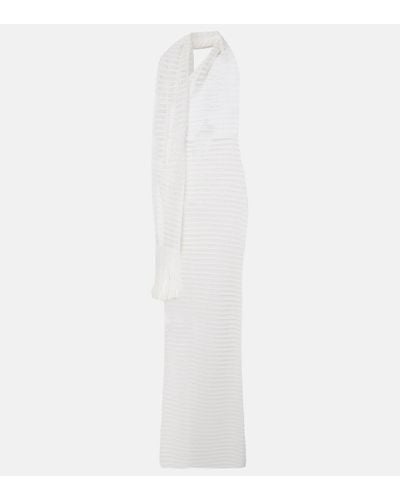 Alaïa Scarf-detail Maxi Dress - White