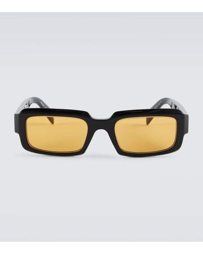 Prada Eckige Sonnenbrille Symbole - Braun