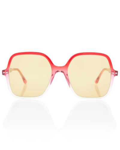 Isabel Marant Eckige Oversize-Sonnenbrille - Mehrfarbig