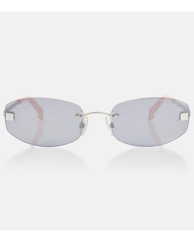 Buy Vintage Chanel Dark Red Rimless Rectangle Sunglasses With Online in  India 