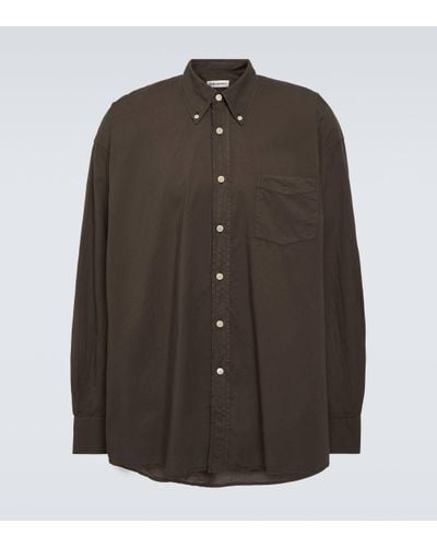 Our Legacy Borrowed Cotton Voile Shirt - Brown