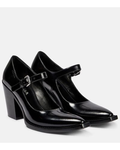 Prada Mary-Jane-Pumps aus Leder - Schwarz