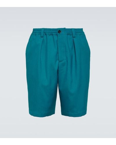 Marni Bermuda-Shorts aus Schurwolle - Blau