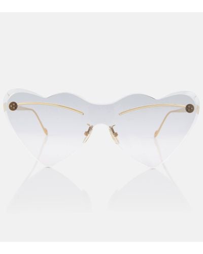 Loewe Paula's Ibiza Heart-shaped Sunglasses - White