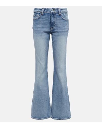 Ganni Mid-Rise Flared Jeans - Blau