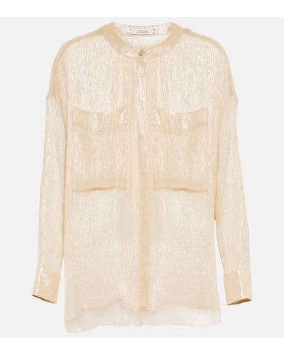 Dorothee Schumacher Blusa in misto seta lame - Neutro