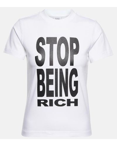 Vetements Camiseta de algodon con eslogan - Blanco