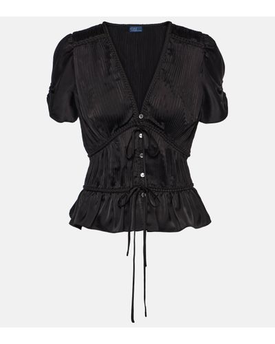 Polo Ralph Lauren Blouse a manches bouffantes - Noir