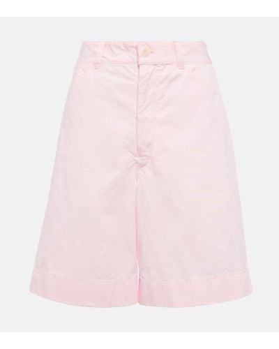 Lemaire High-Rise Jeansshorts - Pink