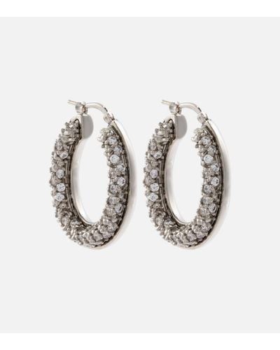 Jil Sander Embellished Drop Earrings - Metallic