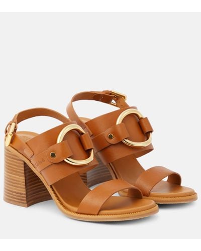See By Chloé Hana Leather Sandals - Brown