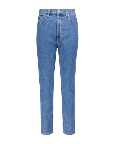 SLVRLAKE Denim Jeans slim Beatnik a vita alta cropped - Blu