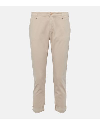 AG Jeans Caden Mid-rise Twill Tapered Trousers - Natural