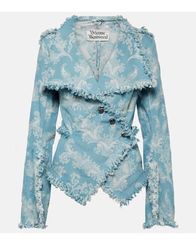 Vivienne Westwood Chaqueta Worth More de denim en jacquard - Azul