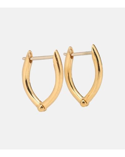 Melissa Kaye Cristina Small 18kt Gold Hoop Earrings - Metallic