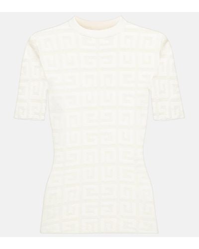 Givenchy T-shirt en jacquard 4G - Blanc