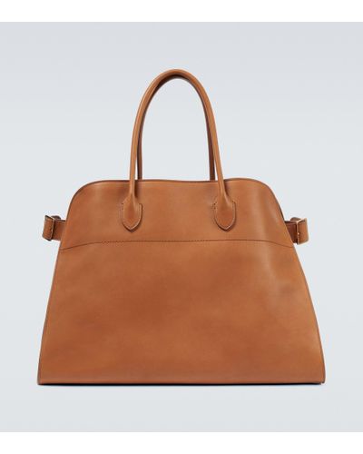 The Row Soft Margaux 17 Leather Tote Bag - Multicolor