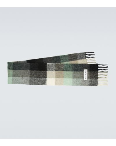 Acne Studios Wool-blend Checked Scarf - Multicolor