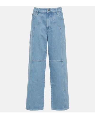 Isabel Marant Mid-Rise Straight Jeans Valeria - Blau