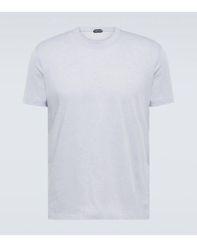 Tom Ford T-shirt in jersey di misto cotone - Bianco