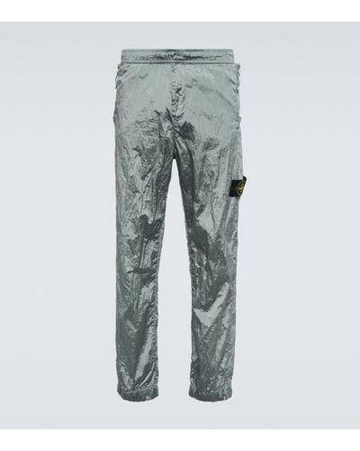 Stone Island Pantalon de survetement a logo - Gris