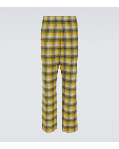 Zegna X The Elder Statesman Silk And Cashmere Joggers - Yellow