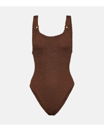 Hunza G Domino Swimsuit - Brown