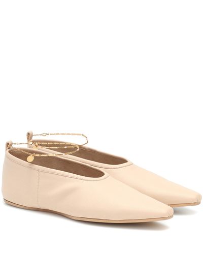 Stella McCartney Ballerinas aus Lederimitat - Natur