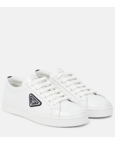 Prada Sneakers aus Leder - Weiß