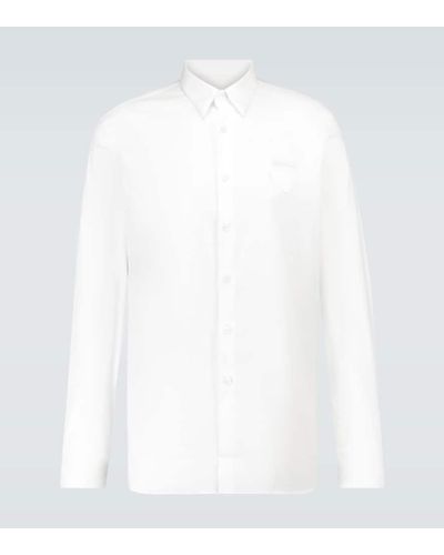 Prada Camiseta de manga larga con logo - Blanco