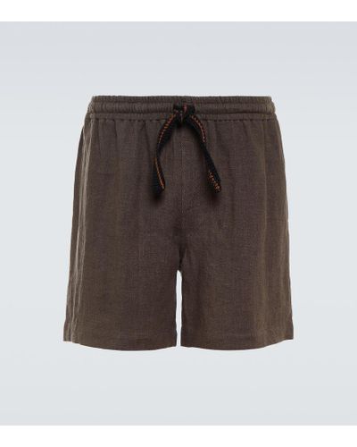 Commas Shorts de lino - Gris