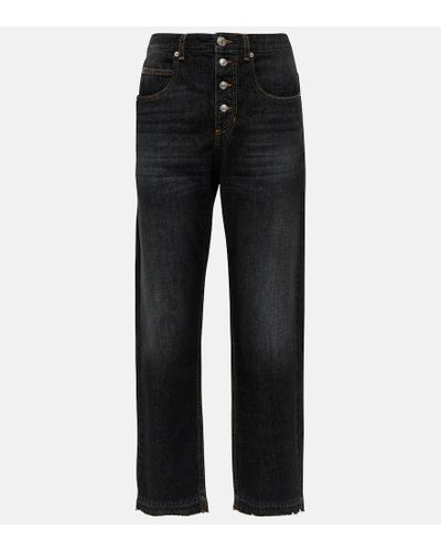Isabel Marant Belden High-rise Straight Jeans - Black
