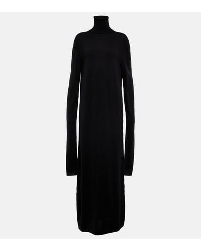 The Row Robe longue Alicia en laine vierge - Noir