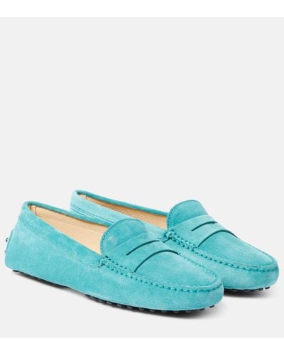Tod's Gommino Suede Moccasins - Blue