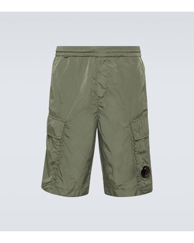C.P. Company Taffeta Cargo Shorts - Green