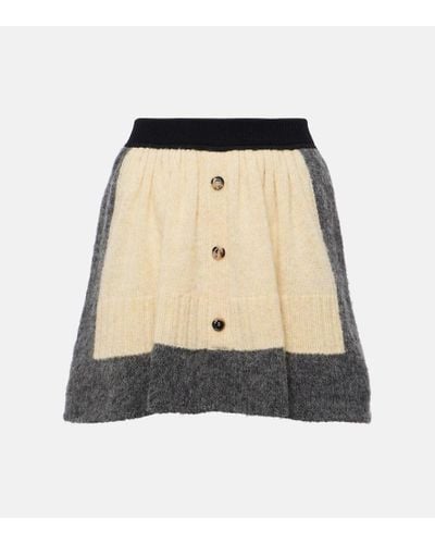 Loewe Minifalda de lana - Neutro