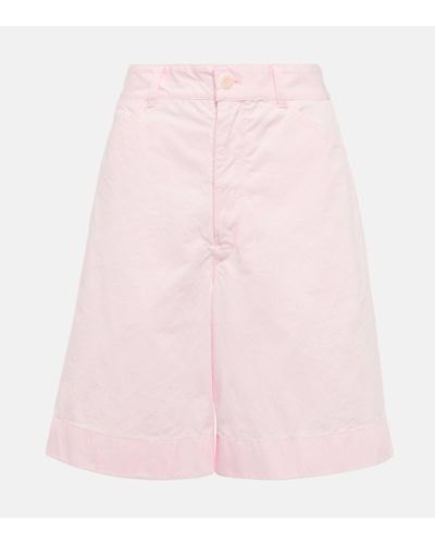 Lemaire High-rise Denim Shorts - Pink