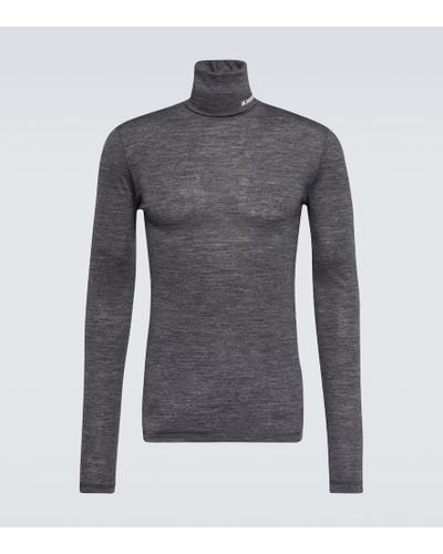 Jil Sander Logo Turtleneck Sweater - Gray