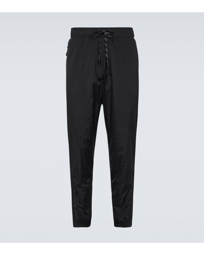 3 MONCLER GRENOBLE Technical Tapered Track Trousers - Black