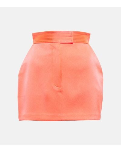 Alex Perry Lark Satin Crepe Miniskirt - Pink