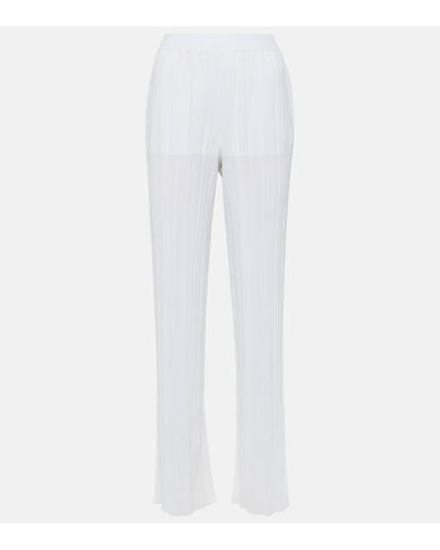 Stella McCartney Pantalon droit - Blanc