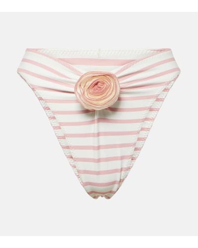 SAME Braga de bikini Rose con aplique floral - Blanco