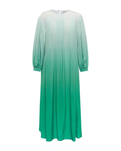 Dorothee Schumacher Color Fade Silk Maxi Dress - Green
