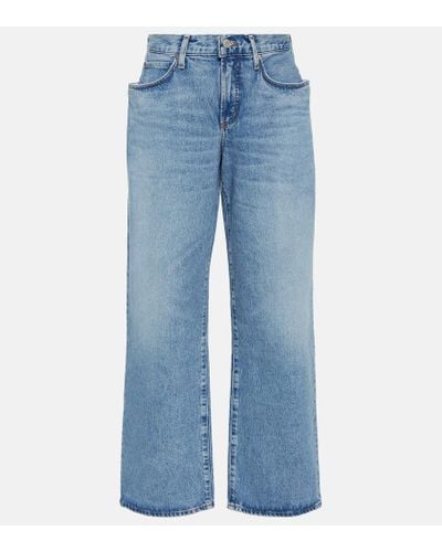 Agolde Low-Rise Straight Jeans Fusion - Blau