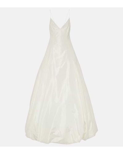 Danielle Frankel Novia - vestido Pippa de tafetan de seda - Blanco