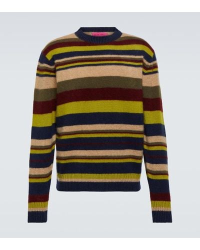 The Elder Statesman Striped Cashmere Sweater - Black